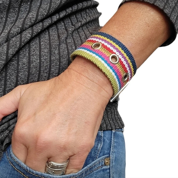 Hand Crafted Jewelry - Summer Vibes Canvas Bracelet, unisex